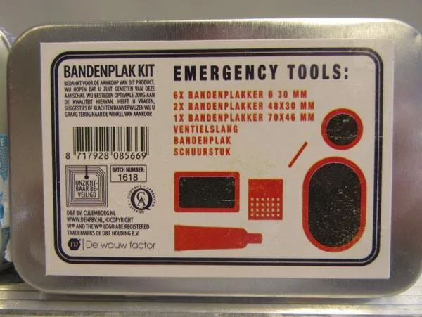 Bicycle tyre repair kit
