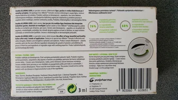 Eyelash growth serum