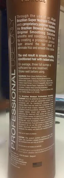 Hair straightening product