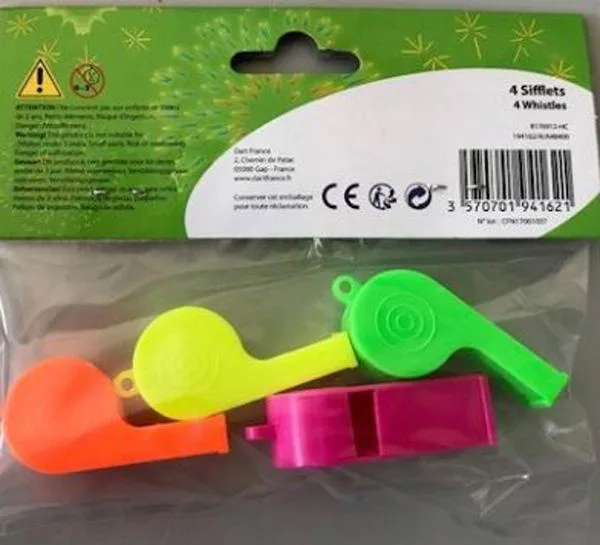 Plastic whistles