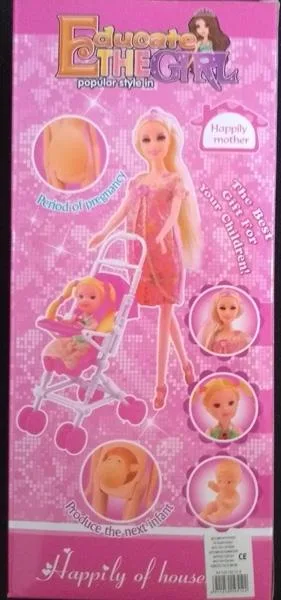 Plastic doll with accessories