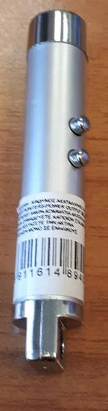 Laser pointer with LED light