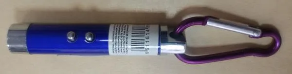 Laser pointer with LED light