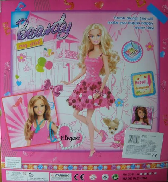 Plastic doll with accessories