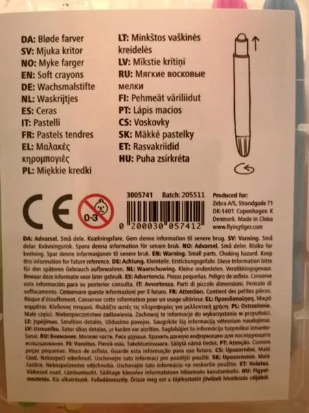 Crayons with caps