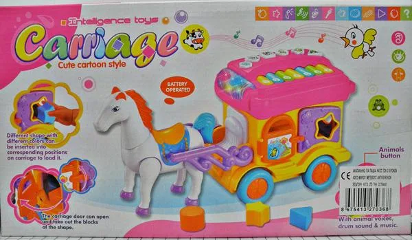 Plastic horse &amp; carriage