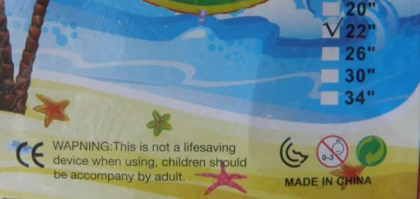 Inflatable swim ring
