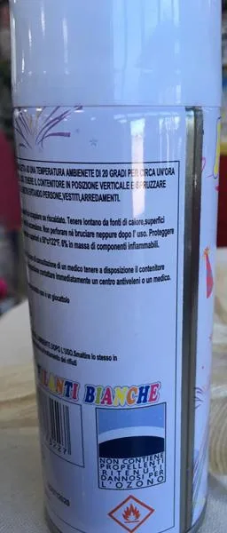 White aerosol string