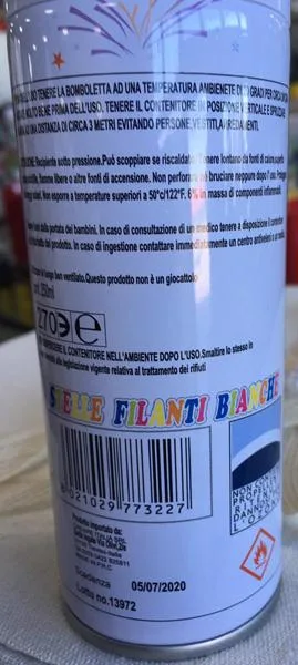 White aerosol string