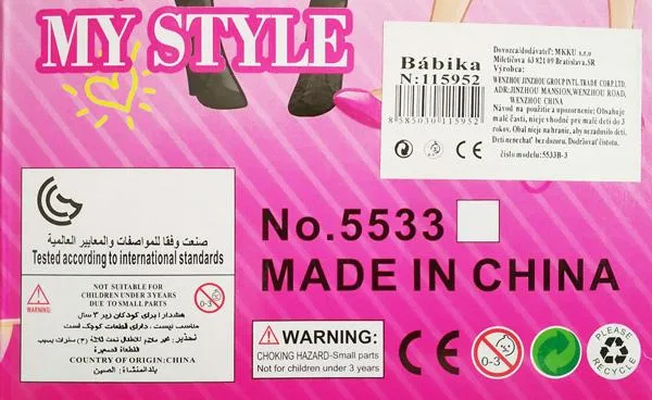 Plastic doll with accessories