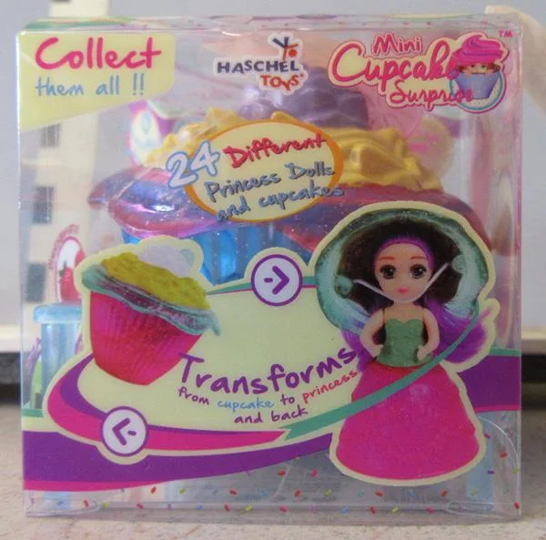 Plastic doll inside cupcake
