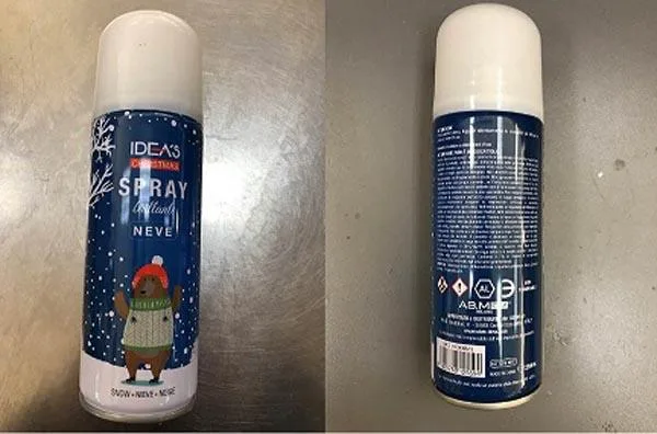 Snow glitter spray