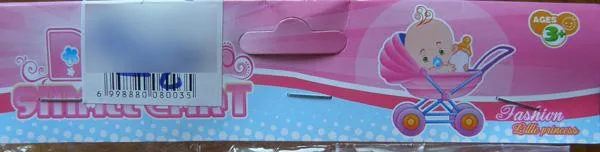 Toy pushchair with doll