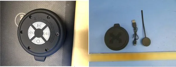 Shower speaker with USB charger