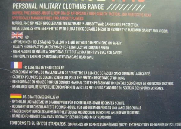 Airsoft goggles