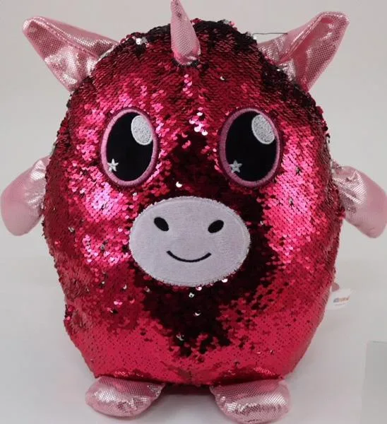 Soft toy with sequins