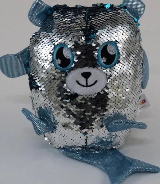 Soft toy with sequins