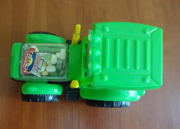 Plastic toy tractor