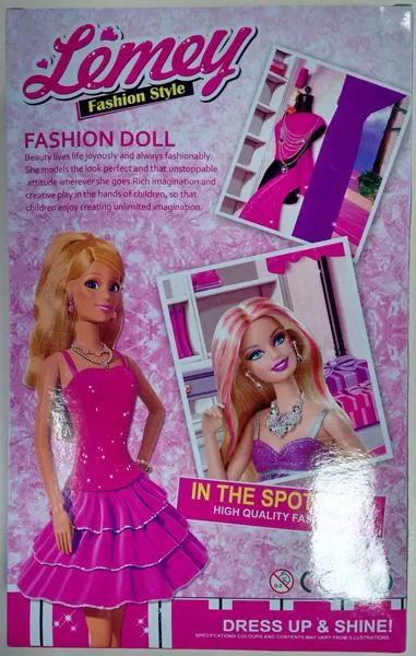 Plastic doll with accessories
