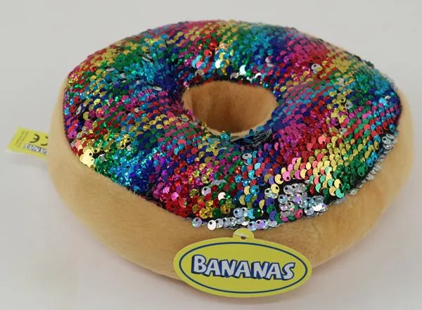 Soft-filled toy with sequins