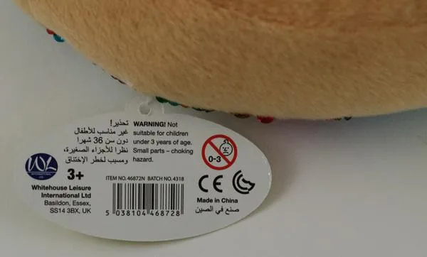 Soft-filled toy with sequins