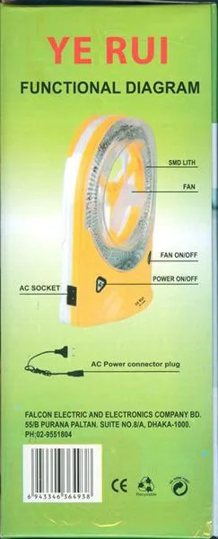 Portable fan with LEDs
