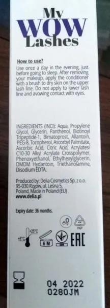 Eyelash growth serum