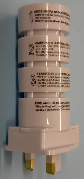 Travel plug adaptor set