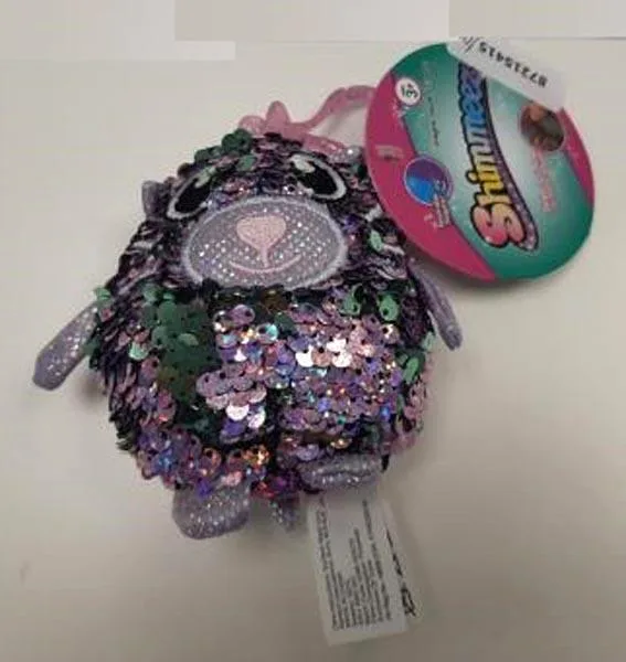 Soft-filled toys with sequins.