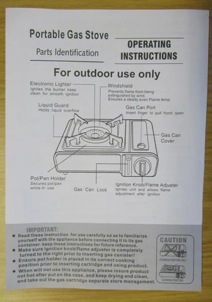 Portable gas stove