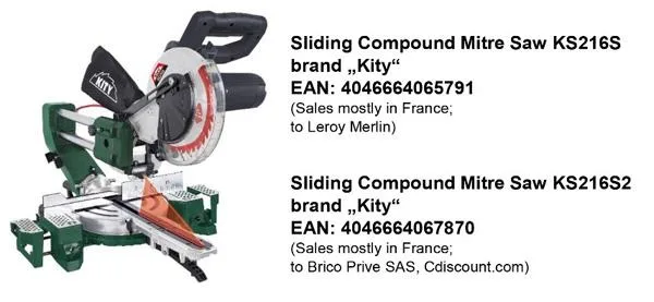Sliding compound mitre saw