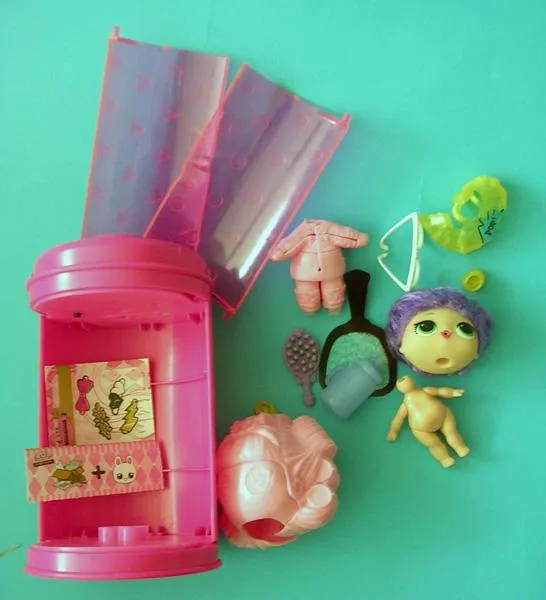 Plastic doll with accessories