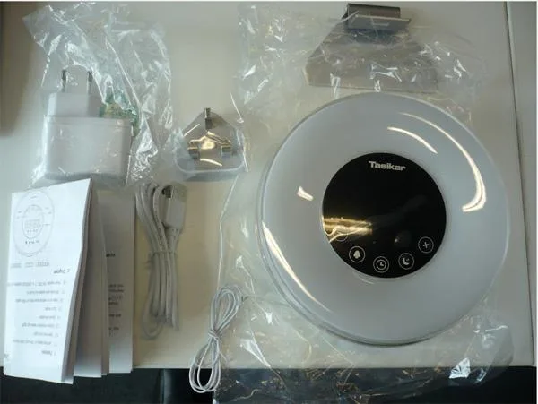 Wake up light with radio