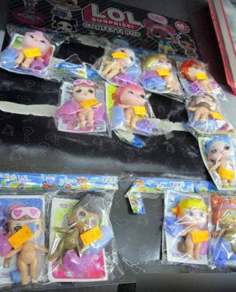 Plastic doll with accessories