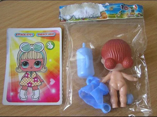 Plastic doll with accessories