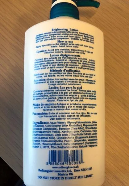 Skin lightening product