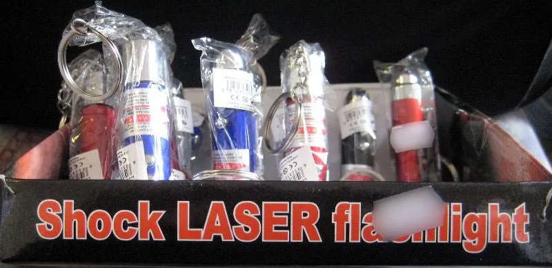 Laser pointer with shock function