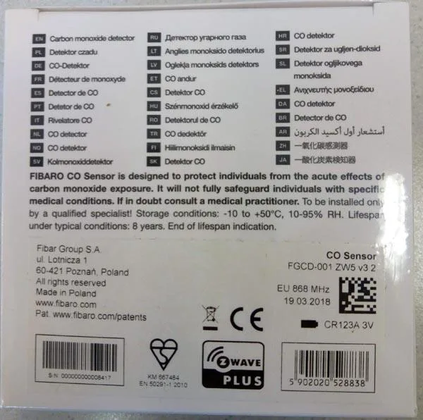 Carbon monoxide detector