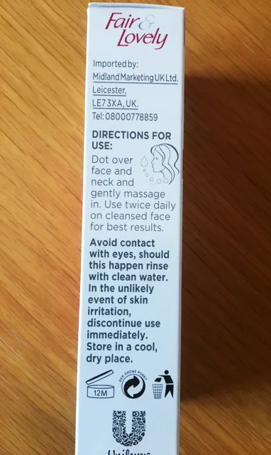Skin lightening product
