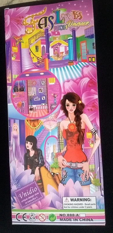 Plastic doll with accessories