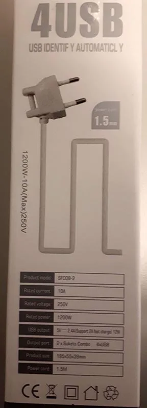 Mains extension lead