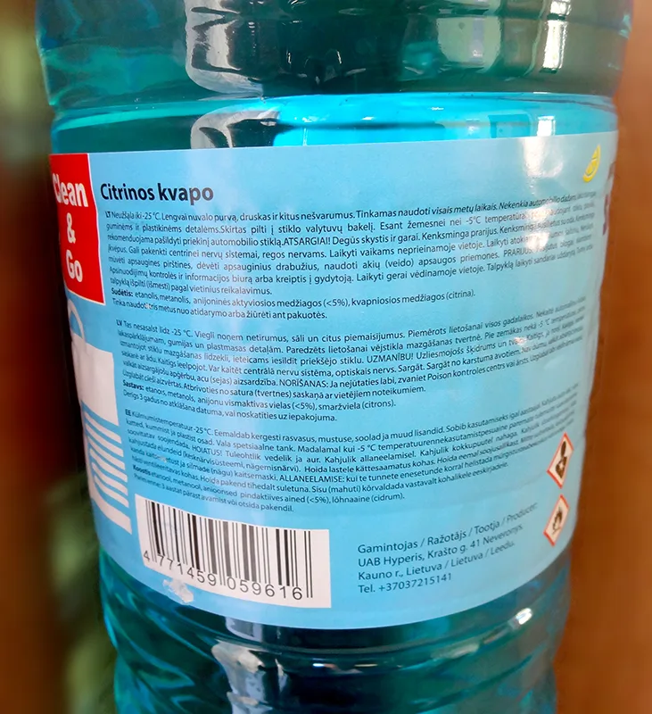 Windscreen washer fluid