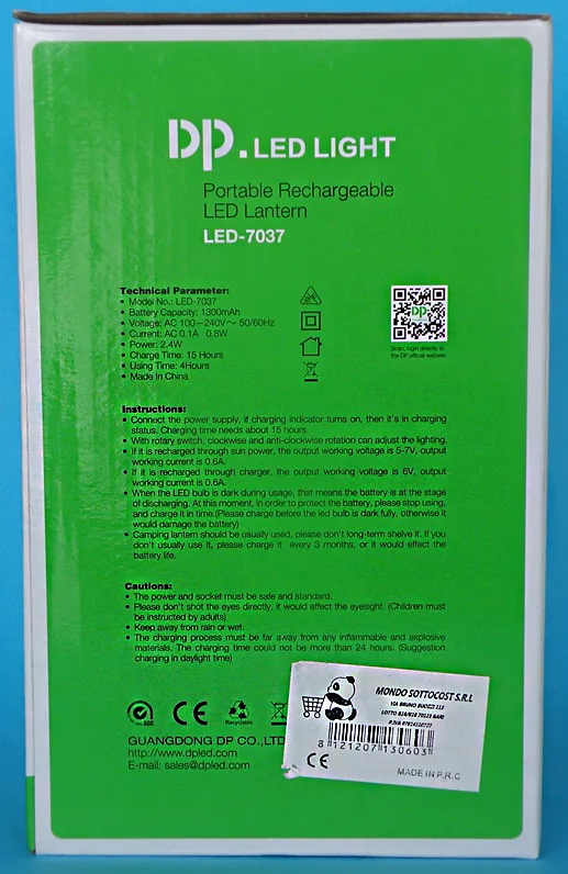 Portable LED lamp