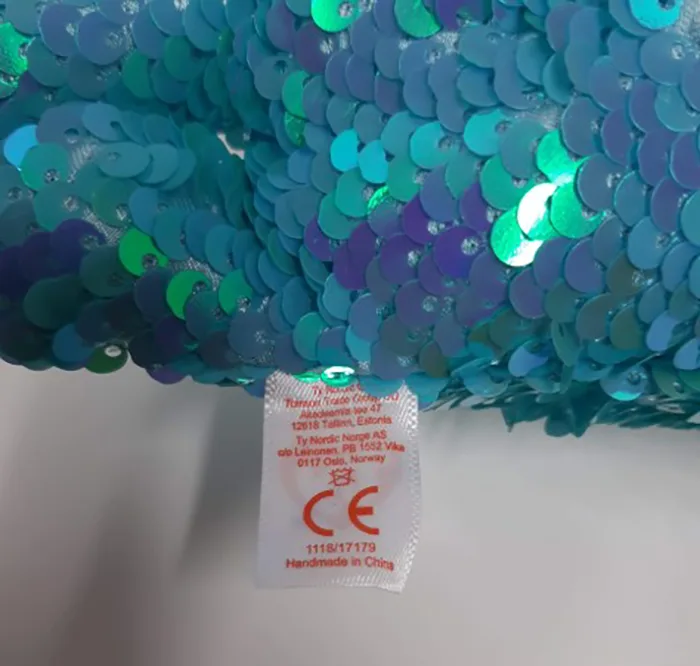 Plush toy with sequins