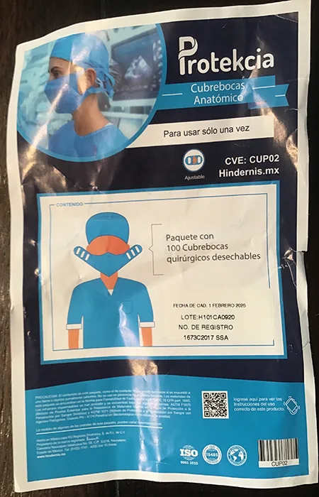 Particle filter mask