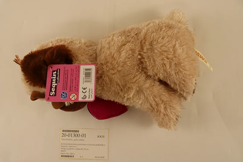 Plush toy with sequins