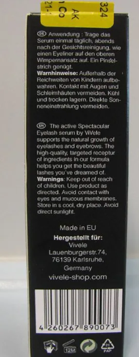 Eyelash growth serum