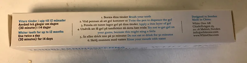 Teeth whitening product