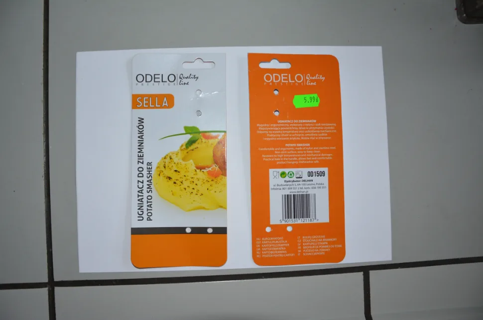 Ostrzeżenie publiczne dotyczące wyrobu do kontaktu z żywnością: Migracja pierwszorzędowych amin aromatycznych z produktu pn. ODELO PRESTIGE Quality line, SELLA, UGNIATACZ DO ZIEMNIAKÓW POTATO SMASHER
