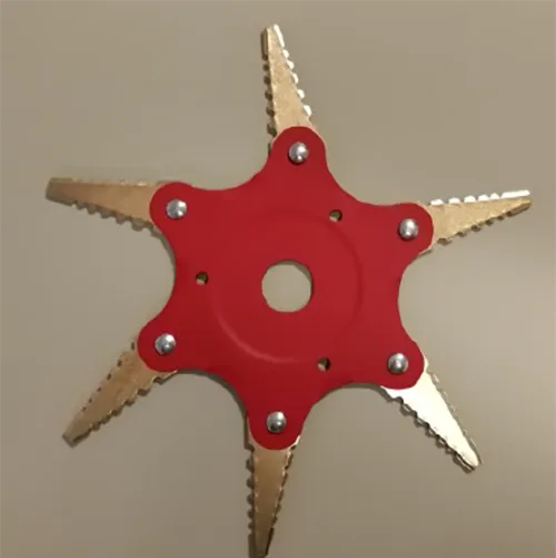 Flail-type cutting attachment for brush cutter